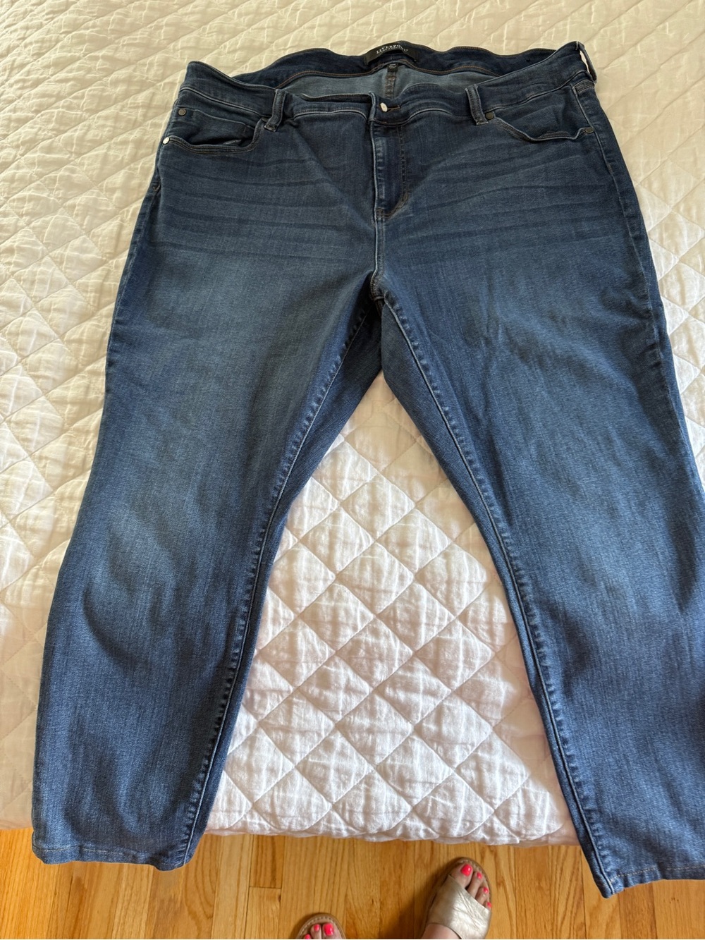 Liverpool Women's Dark Wash Straight Leg Jeans